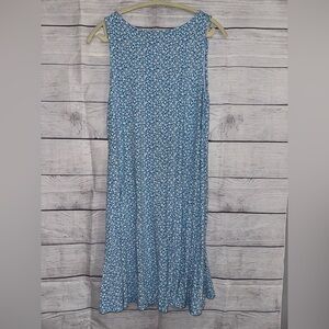 Floral Blue Midi Dress